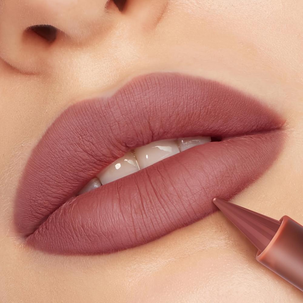 

Матовая подводка для губ и помада Водостойкая стойкая помада Бархатистая, гладкая, высокопигментированная - Идеально подходит для ежедневного использования и визажистов 01