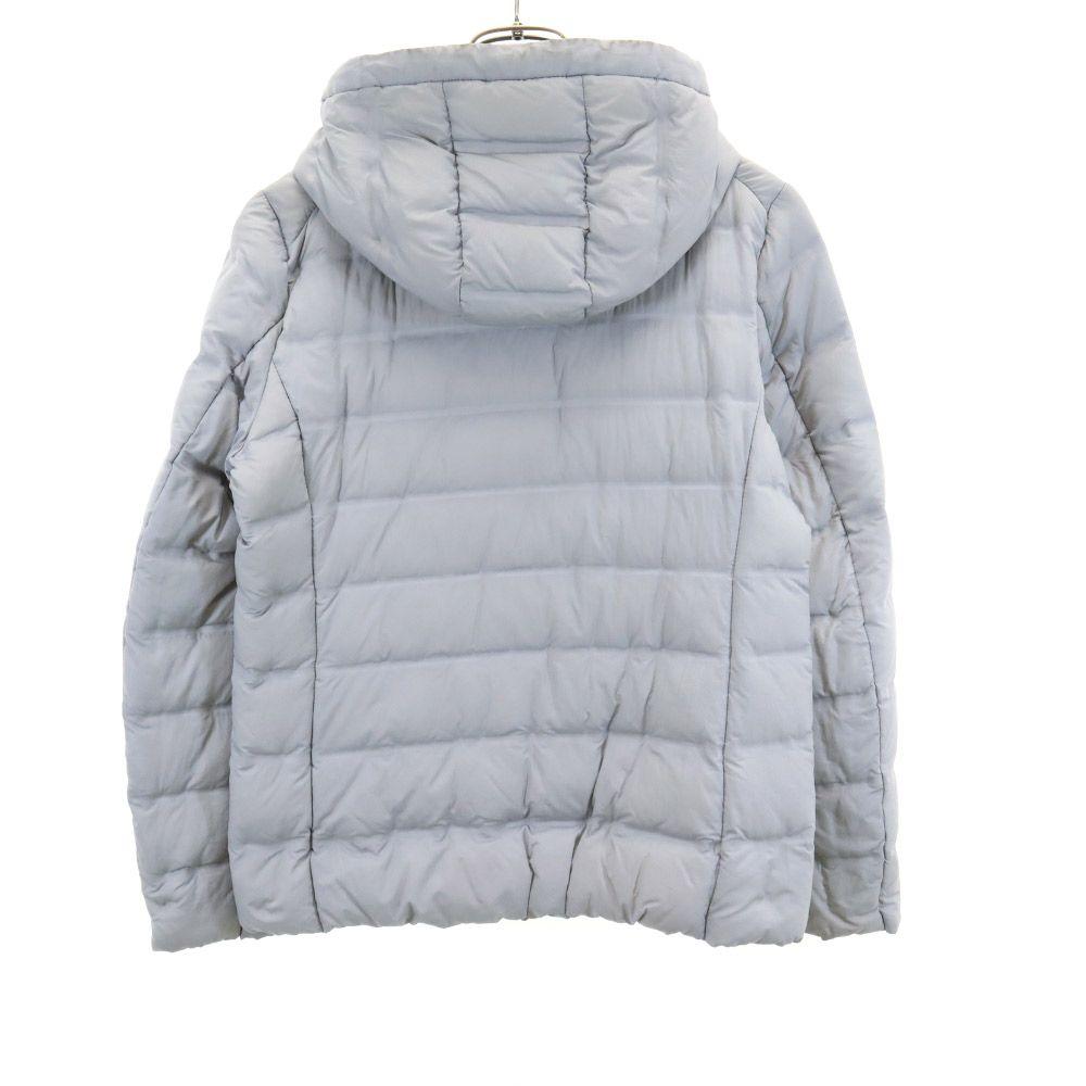 Uniqlo Seamless Ultra Light Down Jacket M Gray Hood Women Used