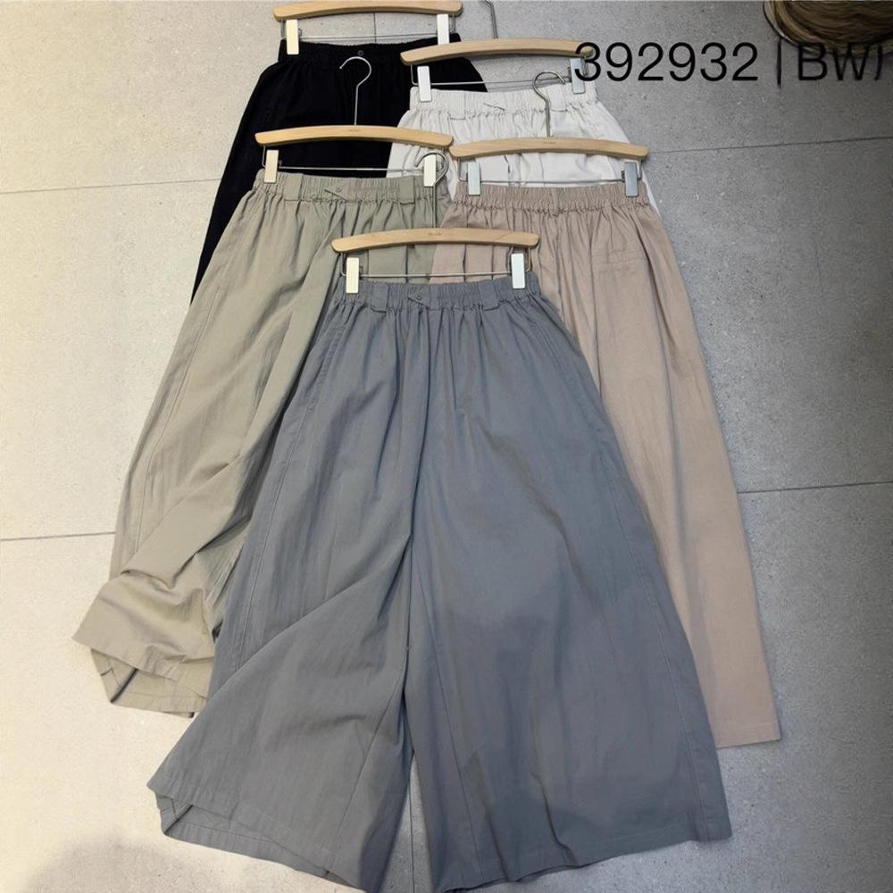 

Women s Plus Size Elastic High Waist Wide Leg Pants Skirt - Spring/Summer Japanese Casual Style One Size хакі