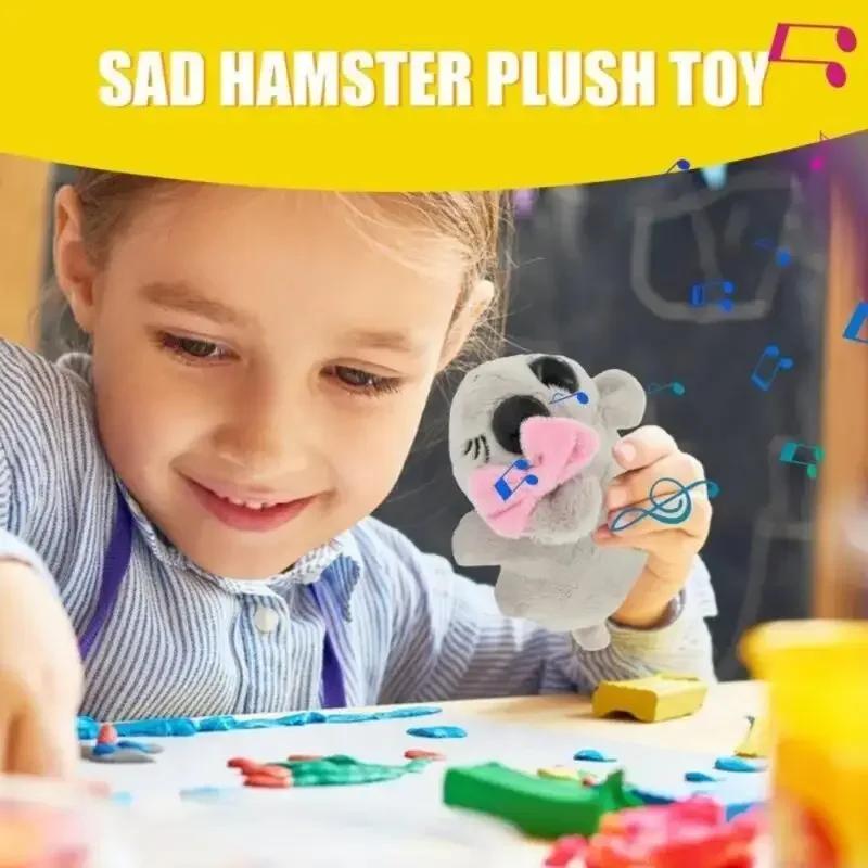 Hudba Smutný Křeček Meme Plyšová hračka Zábava Znějící Křeček Plyšová zvířátka Panenky Kawaii Hračky pro děti Dárky k narozeninám Dárky k Valentýnu