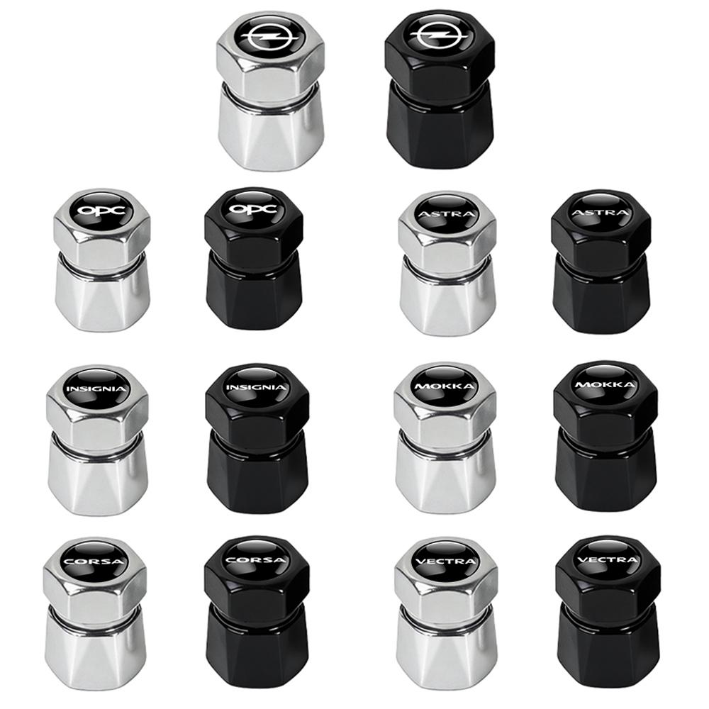 4pcs New 3D Car Styling Diamond Tire Valve Metal Dust Caps Tire Decoration For Opel OPC Astra G H J K F Corsa D Zafira B Mokka