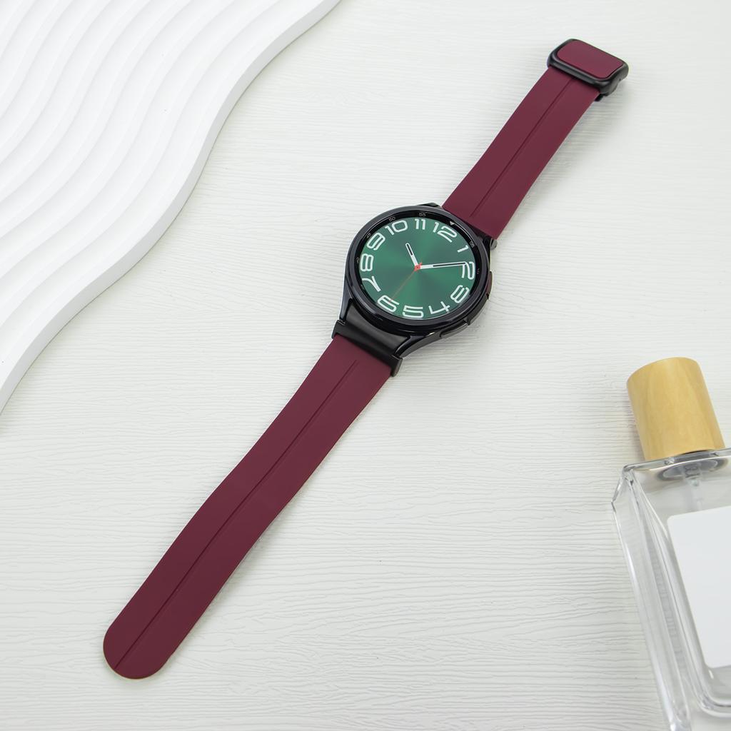 Quick Fit Magnetic Silicone Strap For Samsung Galaxy Watch 6 Classic 47mm 43mm 6/5/4 40mm 44mm 5 Pro 45mm 4 Classic 46mm 42mm