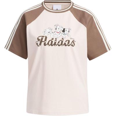 adidas Maglietta Raglan Originals X Disney Dalmata Moda Confortevole Morbida Sport Manica Corta Top da Donna KG6699