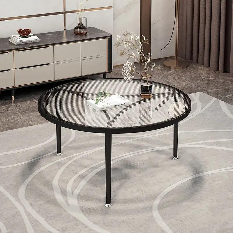 Outdoor Nordic Coffee Table Modern Glass TV Minimalist Coffee Table Nordic Computer Transparent Table