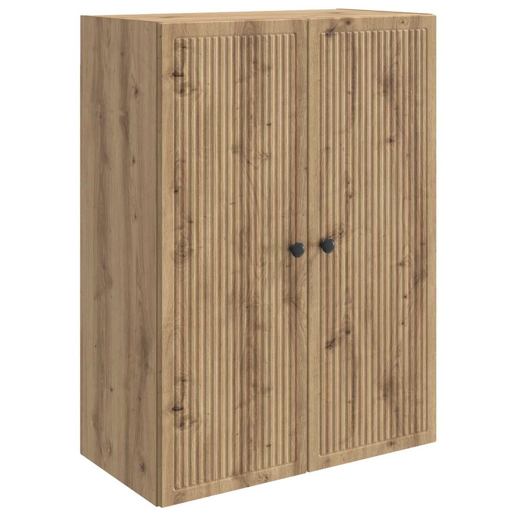 Handgefertigter Eichen-Wandschrank 66 x 34,5 x 90 cm Holzwerkstoff