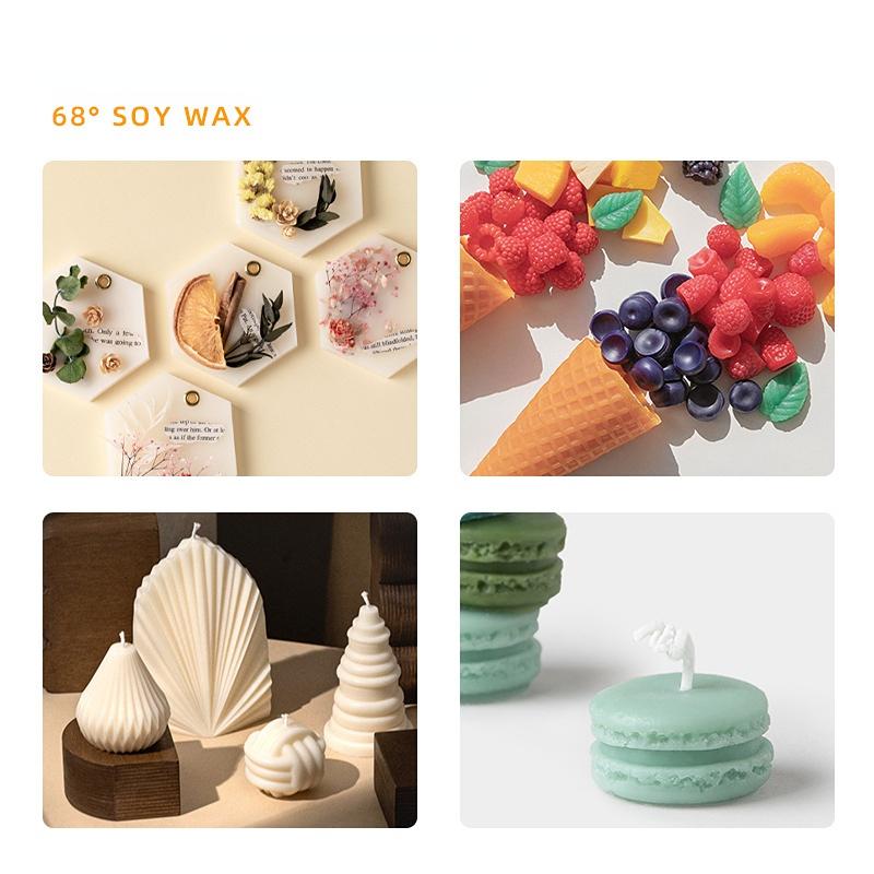 68 Degree 500g Soybean Wax High Melting Point Flaky Demoulding Candle Material Can Be Mixed with White Beeswax To Make A Model