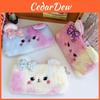 Adorable Plush Bear Stationery Pouch With Short Plush Material For Girls