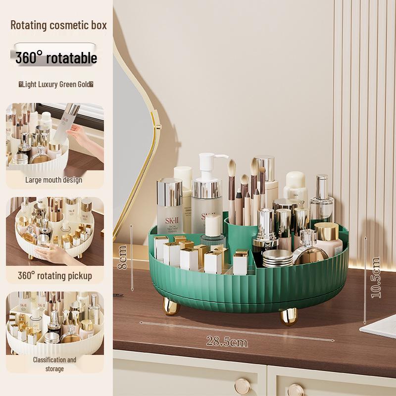 Drehbare Multifunktionale Kosmetik-Aufbewahrungsbox: Großer Organizer für Kosmetik, Badezimmer & Stifte