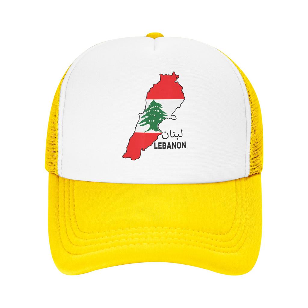 Lebanon Flag Map Beirut Cedar Tree Lebanese Mesh Baseball Caps Adult Fashion Sun Caps Dad Hat Adjustable Summer Trucker Hats