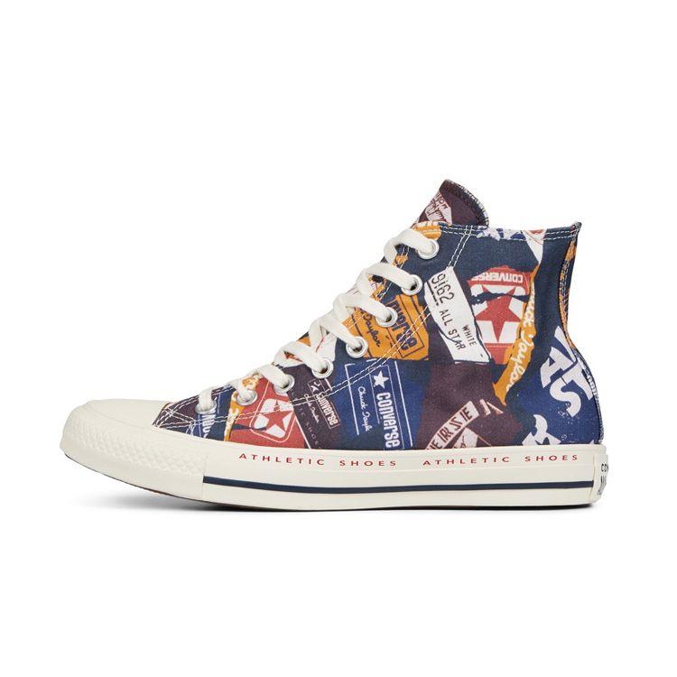 Converse Chuck Taylor All Star Bold Branding High Top Comfortable Canvas Shoes Unisex Sneakers Colorful 166498C