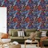 Wallpaper Plants pattern in retro style for living room and bedroom 50x1000
