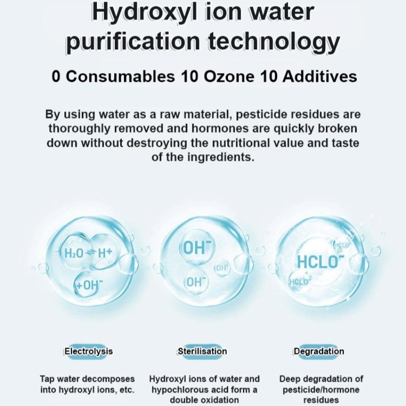 Portable Wireless Kitchen Fruit Washer Small Household Sterilizer Food Cleaner Automatic Fruit Vegetable Washing Machine