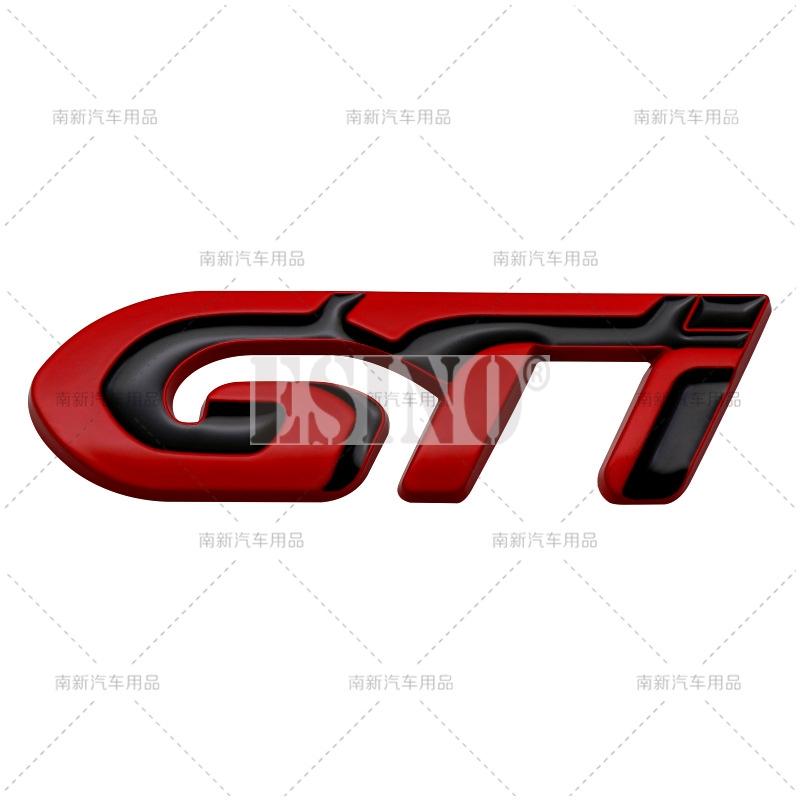 Car GT Line 3D Metal Chrome Zinc Alloy Emblem Car Badge Body Fender Adhesive Emblem for Peugeot GT RCZ 308 508 3008 5008
