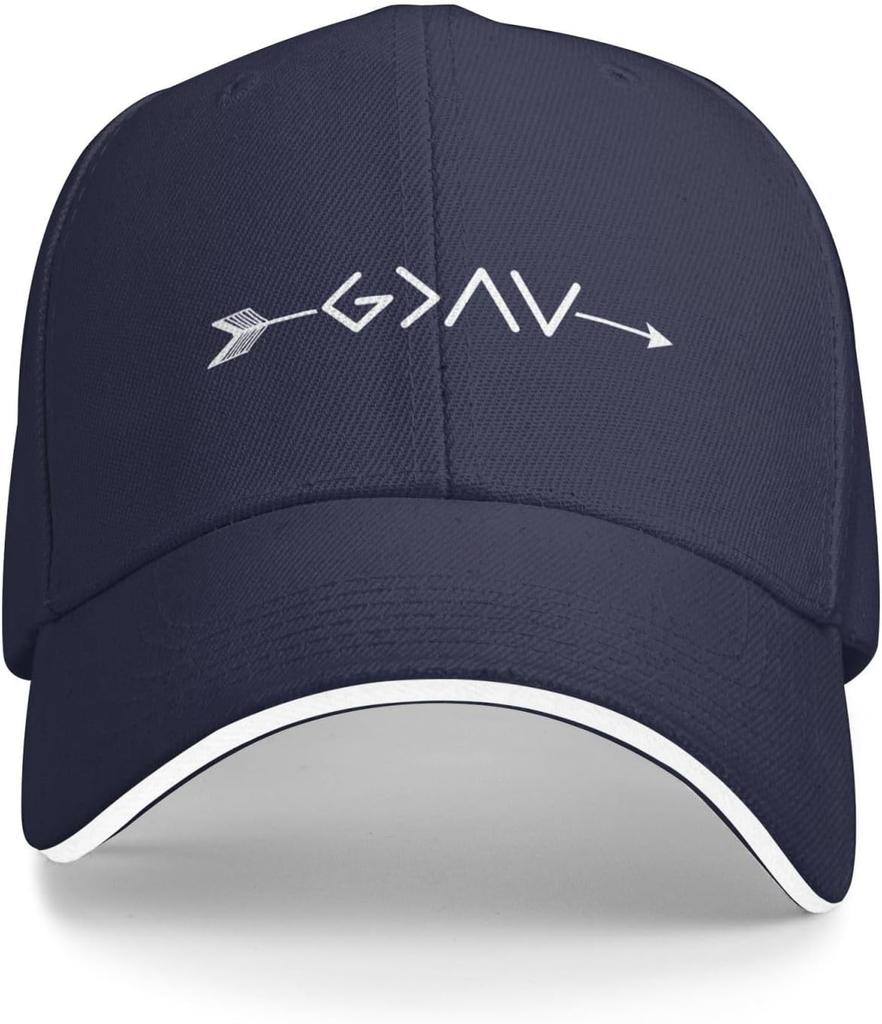 God is Greater Than Highs and Lows Arrow Graphic Baseball Cap Polyester Adjustable Unisex Adults