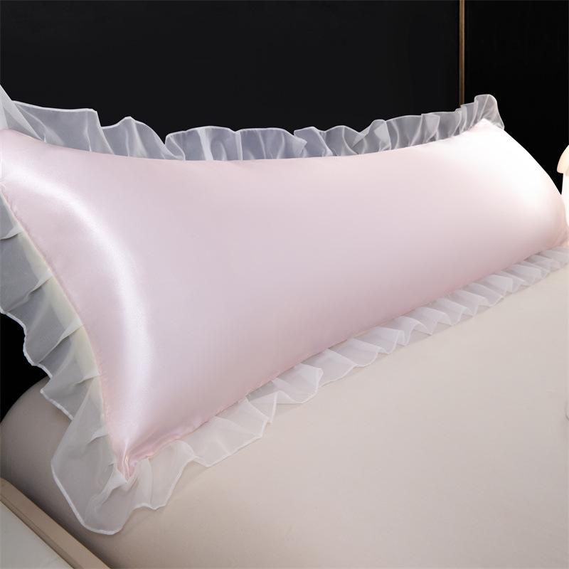 

princess wind summer ice silk pillowcase double couple pillowcase extended pillowcase 1.5m inner tank cover 48x120cm 1pcs розовый