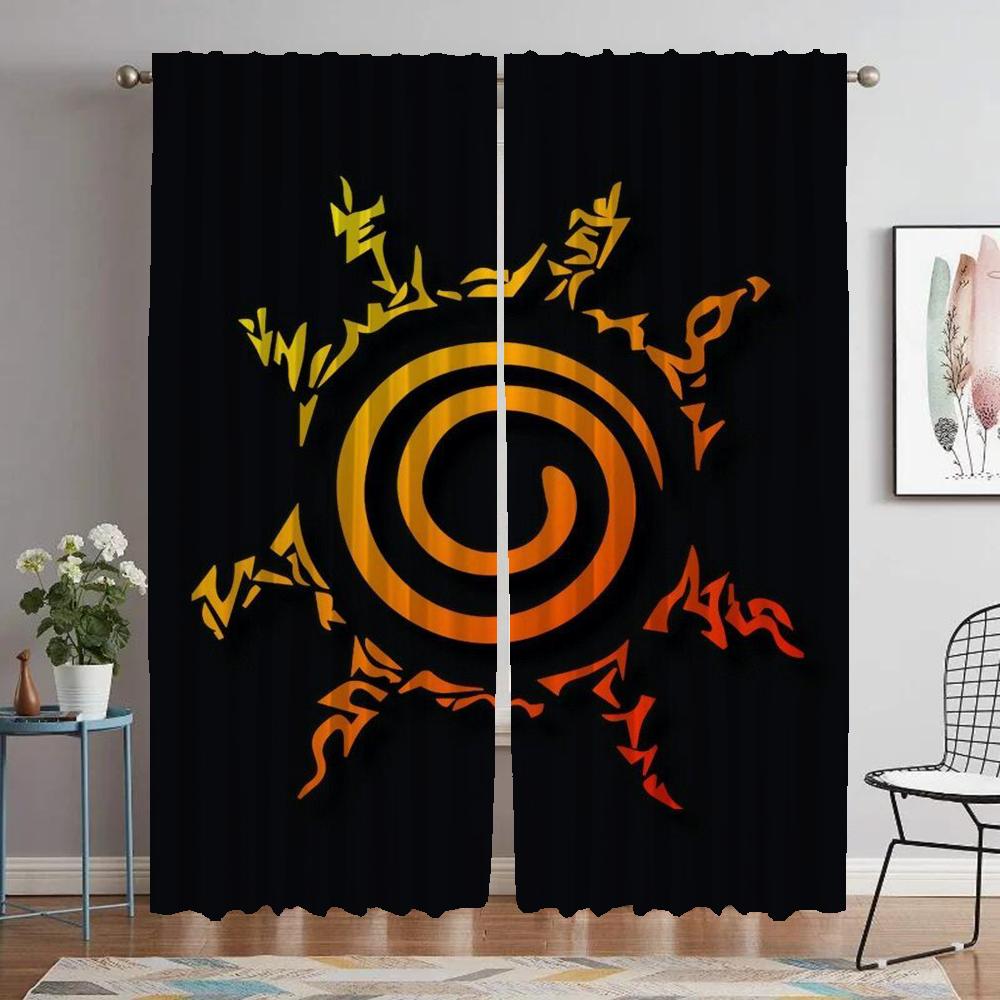 

Элегантные шторы для комнаты для камеры Наруто, украшения на Хэллоуин, шторы от комаров, 2 шт., затемняющие шторы, перегородки W50xH70cmx2pcs-CL