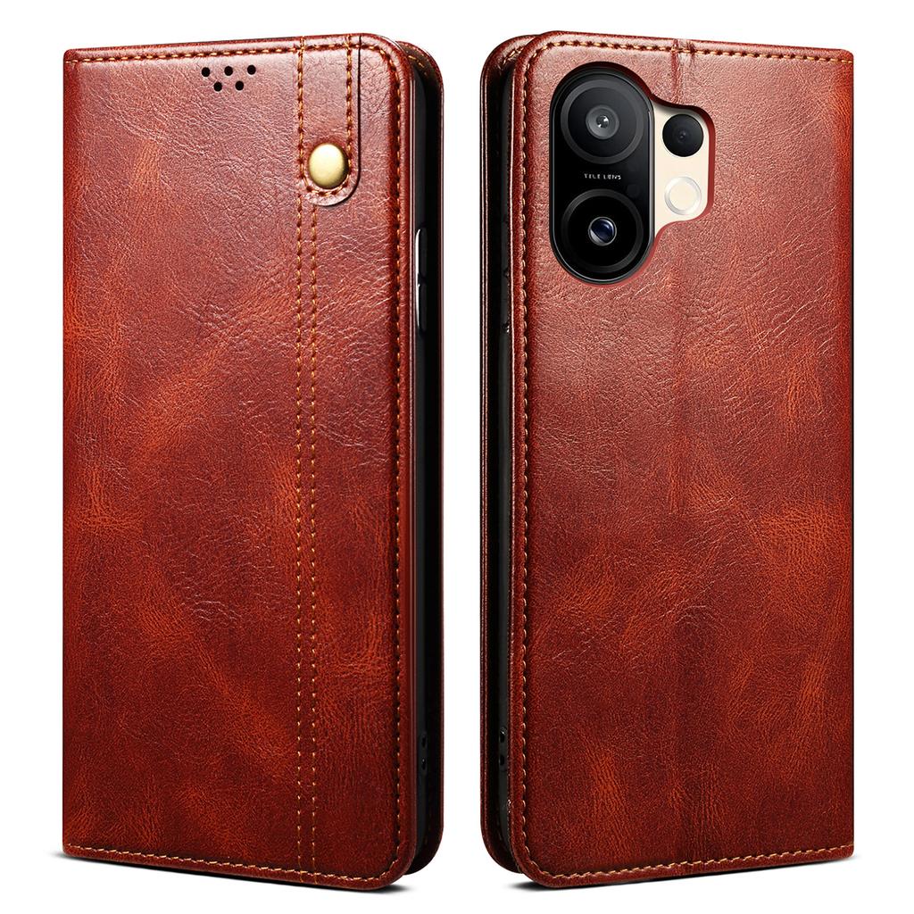 For Vivo S30 5G Case Crazy Horse Texture Waxy Leather Wallet Stand Phone Cover