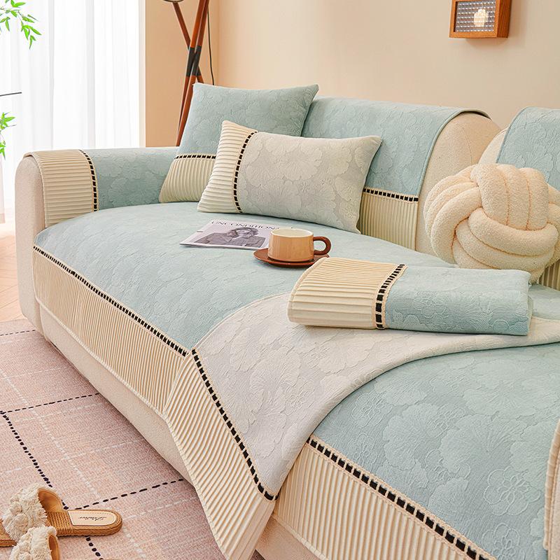 

Sofa Cushion Four Seasons Universal Light Luxury Backrest Towel Modern Seat Cushion High-End New Sofa Cover Cover Cloth Cushion 70*70cm
