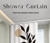 High-End Minimalist Floral Shower Curtain Set: Lazy-Style, Thickened, Waterproof, Mildew & Wrinkle Resistant.