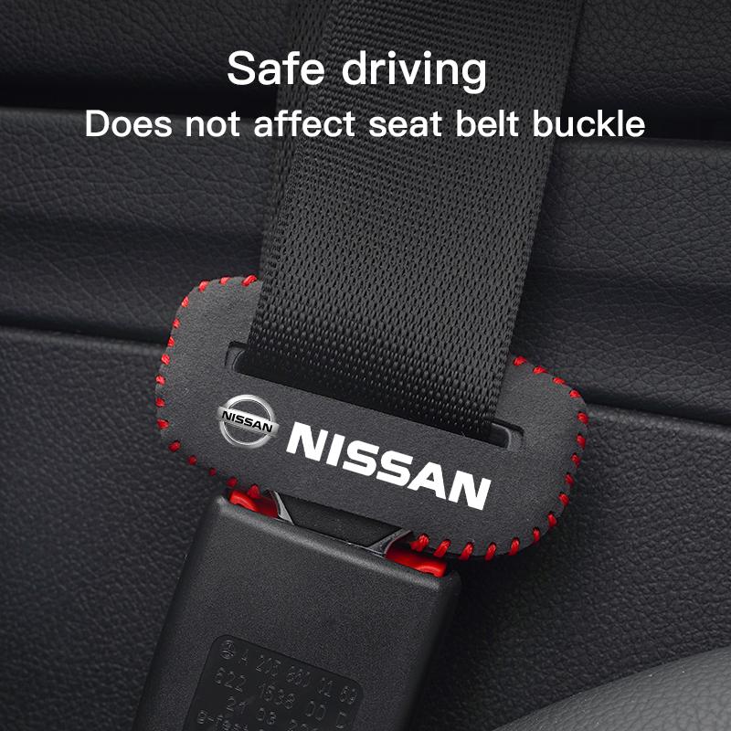 Car Logo Seat Safety Belt Buckle Cover Interior Accessories For Nissan Qashqai J11 J12 Sylphy N7 Teana Note Navara Juke GTR Leaf Y12