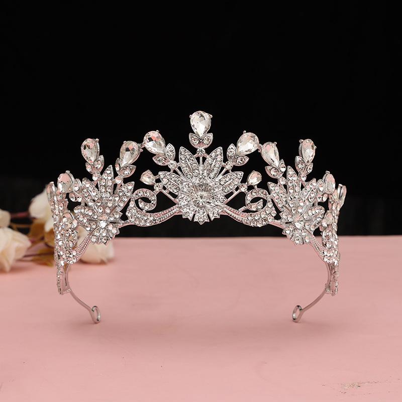 Korean Style Crystal Bridal Tiara for Princess Birthdays & Adult Gifts - Elegant Hair Accessory