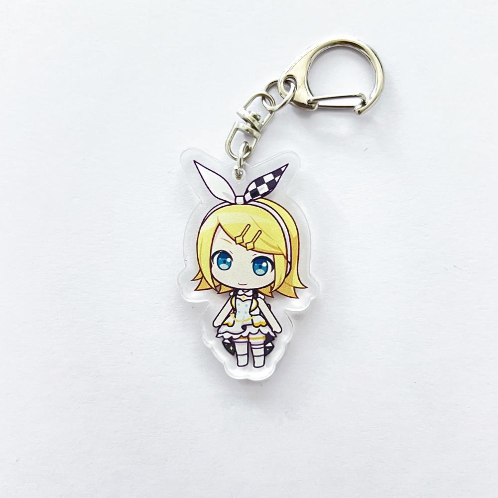 Anime PJSK Project Sekai Colorful Stage Character SD Cosplay Keychain Bag Pendant Acrylic Keyrings Key Chain Ornament Decoration