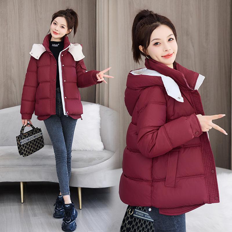 2025 Winter New Down Cotton Jacket Women's Short Thickened Bread Jacket Korean Version Loose Student Cotton Jacket