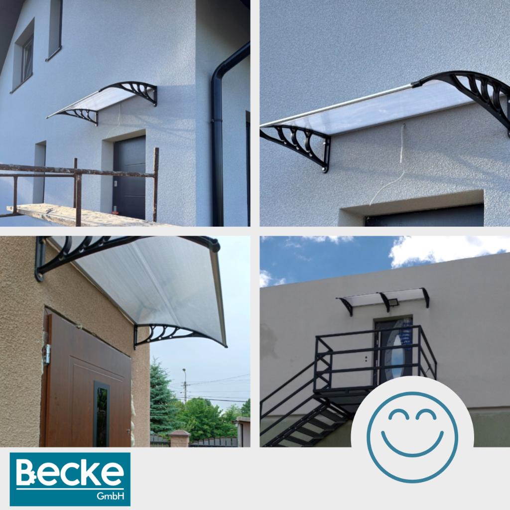 Canopy Over Entrance Door Balcony Window Air Conditioning Brown 120X80