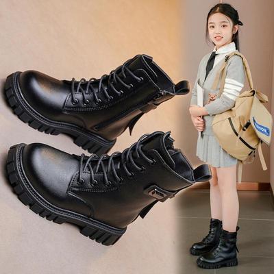 2025 Neue Mädchen-Martinsstiefel: Herbst/Winter Koreanischer Britischer Stil Kurze Stiefel