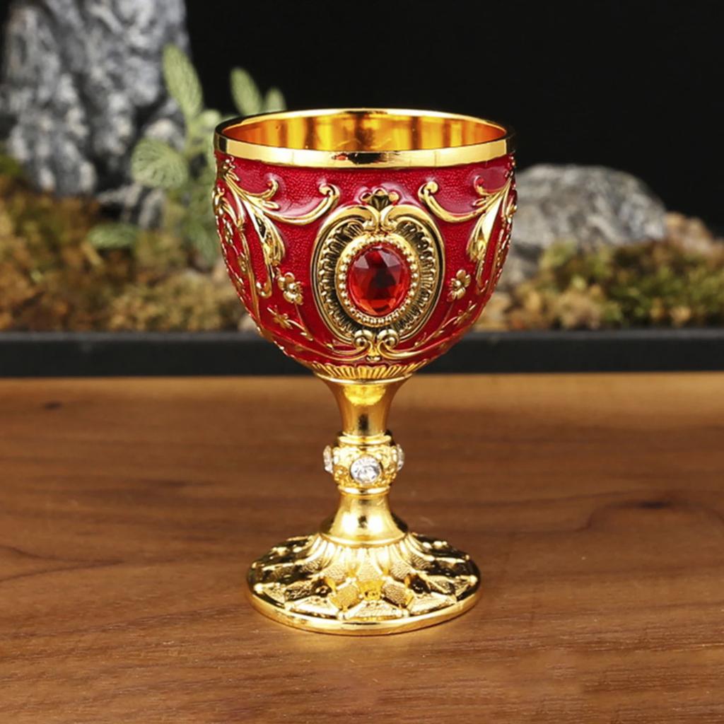 Metal Wine Cup Goblet 30ml Decorative Mutipurpose Sturdy Party Supplies for Collection, Decor European Style Travel Goblet