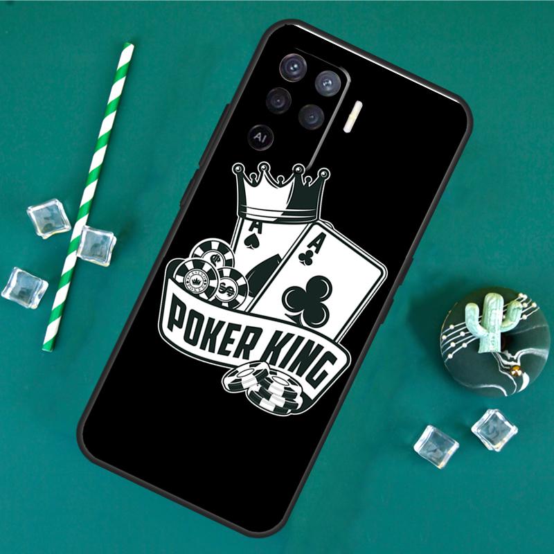 Poker Cards Case For Oppo A60 A40 A80 A16 A76 A96 A18 A38 A58 A78 A98 A91 A15 A17 A74 A94 A54 A57S Cover