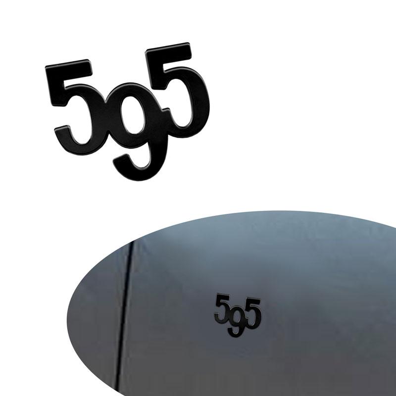 Auto Accessories 3D Metal 595 Esseesse Emblem Car Sticker Badge Body Side Fender Tail Car Trunk Decor Car Styling