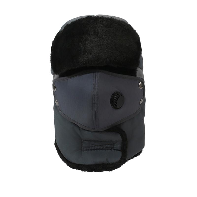 Cycling Bomber Hat Winter Men Women Velvet Thick Warm Hat Cold Hat Mask Ski Hat