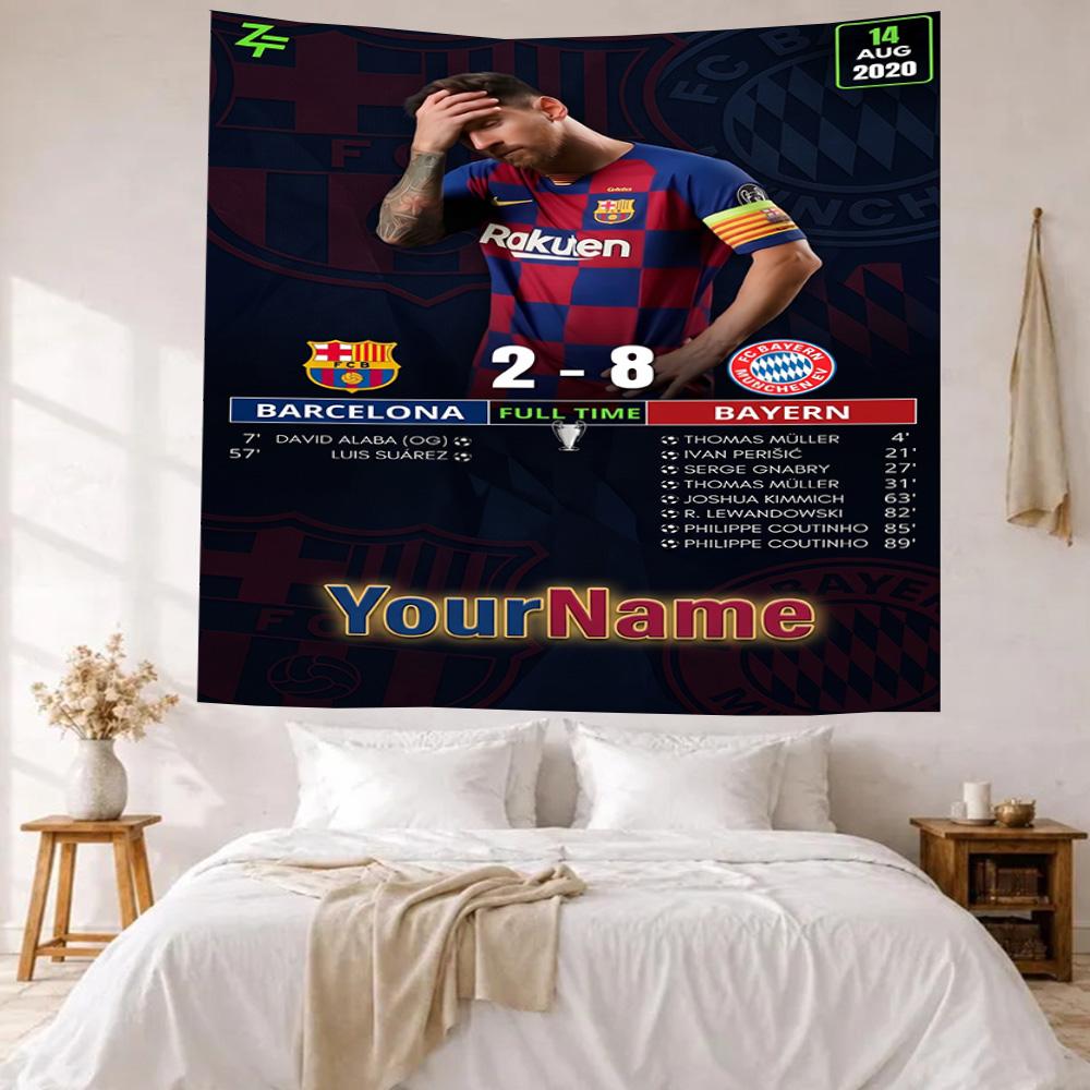 Bayern Munich Custom Your Name Wall Decor Tapestry Art For Pet Memorial Birthdaywedding Party Backdrop Family Gift