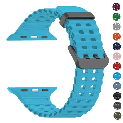 Silicone Ocean Strap for Apple Watch Band Ultra Series 9 SE Iwatch 42mm 44mm 45mm 49mm 38mm 40mm 41mm Correas 49 44 45 Mm Bands