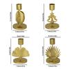 Iron Taper Candle Holder Unique Leaf Candle Stand For Wedding Dining Table And Party Decoration