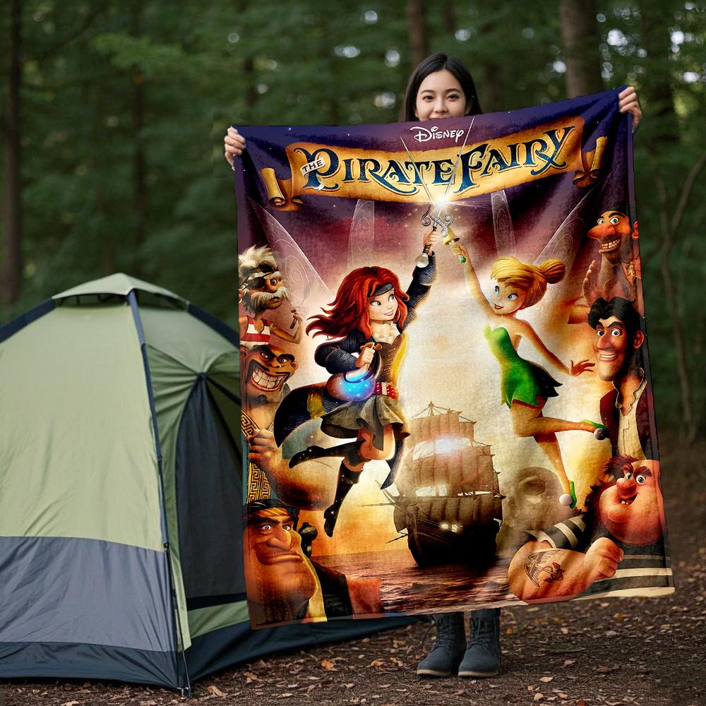 

1pc, Tinker Bell and the Pirate Fairy Blanket Seasonal Universal Home Decorative Throw Blanket for Room, Living Room, Travel, Camping, Car Blankets 80x120cm