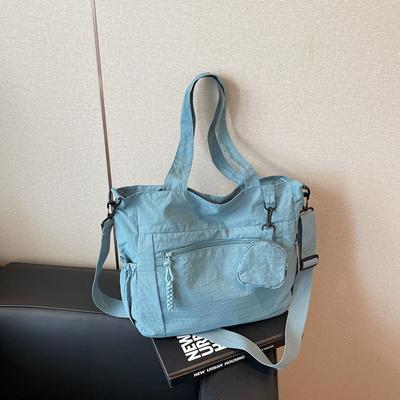 Sac en toile pour femme grande capacité nouvel été sac à bandoulière messager polyvalent étudiant universitaire cours sac cabas