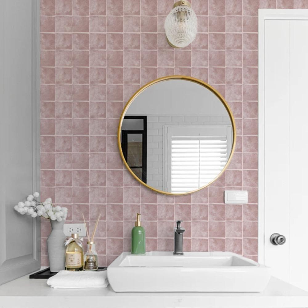 9" x 9" Wallpaper Self-adhesive Wall Tile Durable Stick Tile  for Kitchen Bathroom