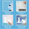 White Jumping Bunny Easter Window Clings Static Cling for Home Party Scene Decoration Removable Reusable