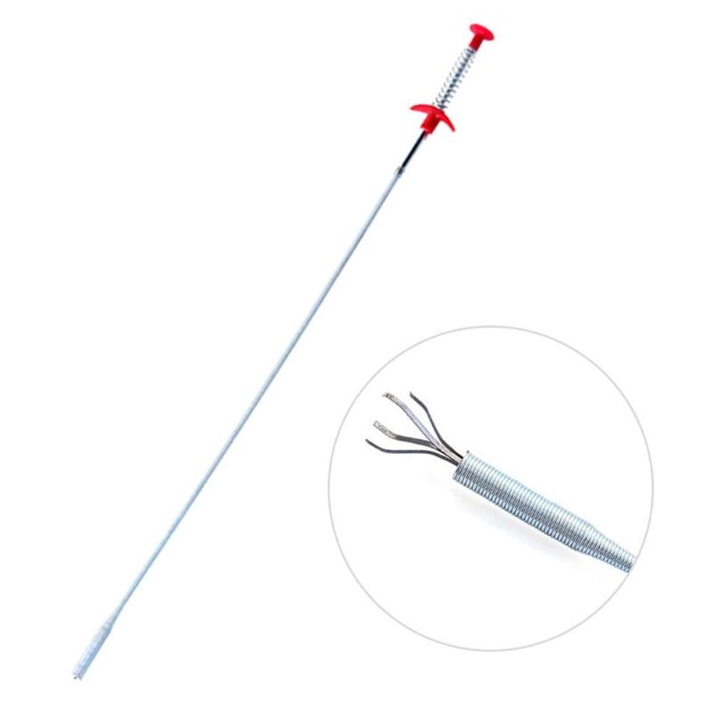 Mehrzweck 60cm Abflussverstopfung Wasser Spüle Reiniger Schlange Entstopfer Küche Bad Stange Haarentferner