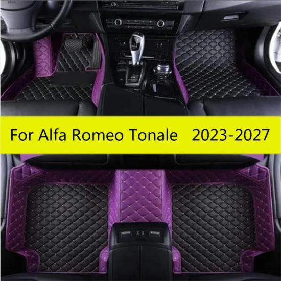For Alfa Romeo Tonale  2024 2025 2026 2027 Car Floor Mats Auto  Full Set Leather Carpet Pads Vehicle Foot Matts Rugs