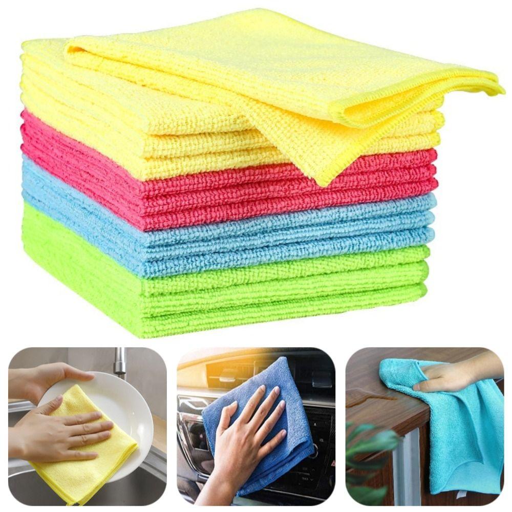 20Pcs Thickened Microfibre Cleaning Cloths Soft Household Cleaning Towels  House Cleaning