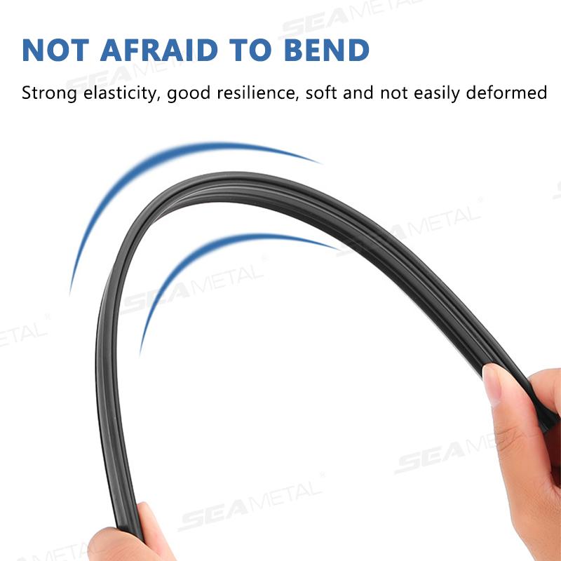 SEAMETAL Car Side Window Wiper Car Window Lift Rubber Strip Clear View Auto Side Window Filler Weatherstrip Noise Insulation