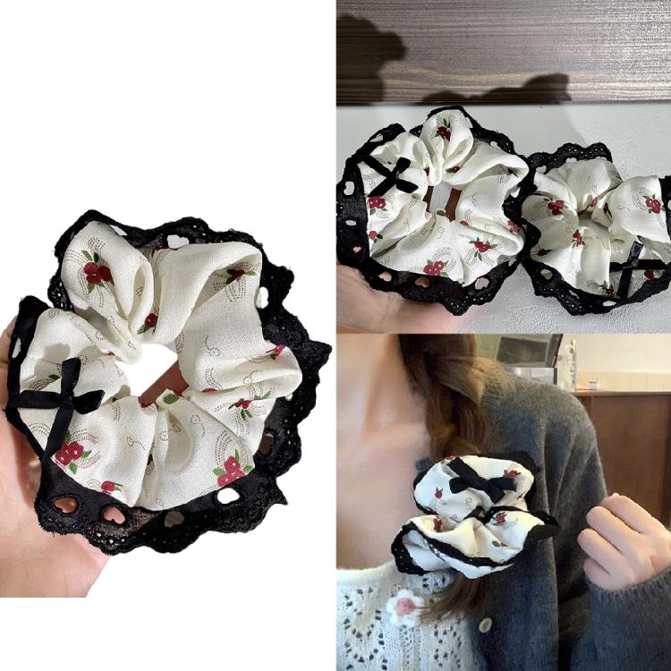Bows Hair Tie Multi Layer Hair Catch Lacework Hair Tie Scrunchies Hair Rope