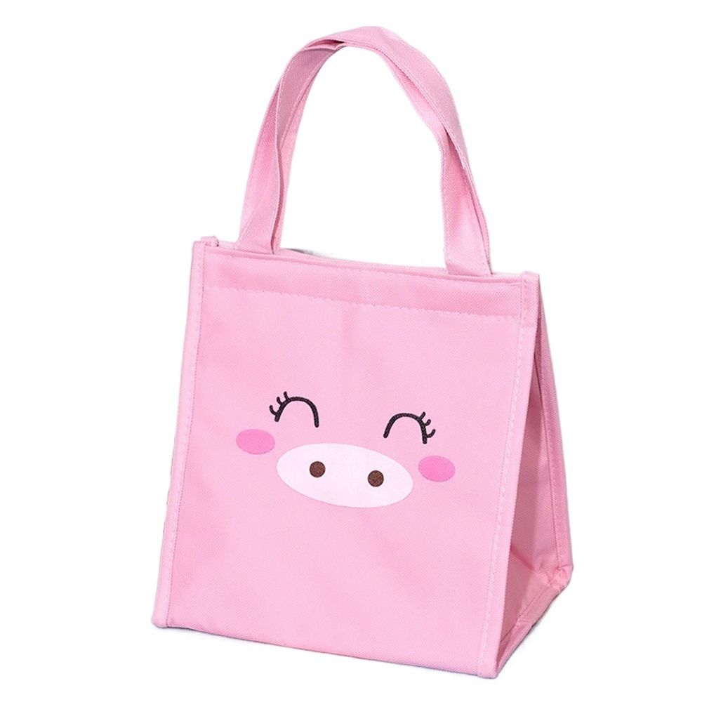 Functional Zipper Bear Panda Rabbit Thermal Insulation Strawberry Handbag Food Storage Bag Women Lunch Bag Picnic Bag