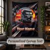 Personalized Wall Tapestry,MAN Truck Custom Text, Soft Fabric Wall Art For Indoor Decoration