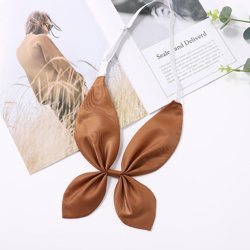 Solid Color Rabbit Ear Shape Butterfly Bow Tie Student Uniform Accessories