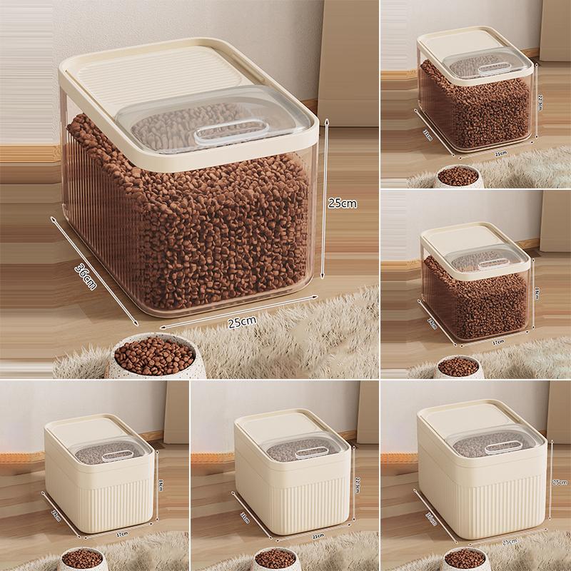 Dog Food Storage Container With Airtight Lid 5/10/15l Large Capacity Moisture Proof Dog Cat Dry Food Bin For Pet Supply Storage