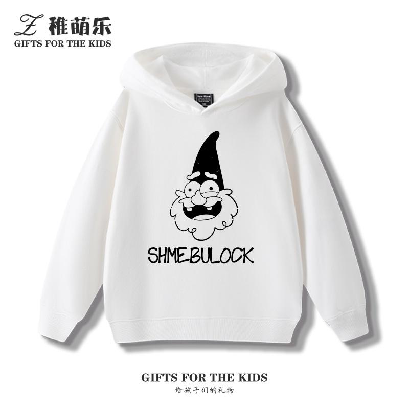 Gravity Falls Anime Fun Hooded Sweatshirt Boys Girls Children's Fall and Winter Padded Cute Casual Trend Warm Long Sleeve Top